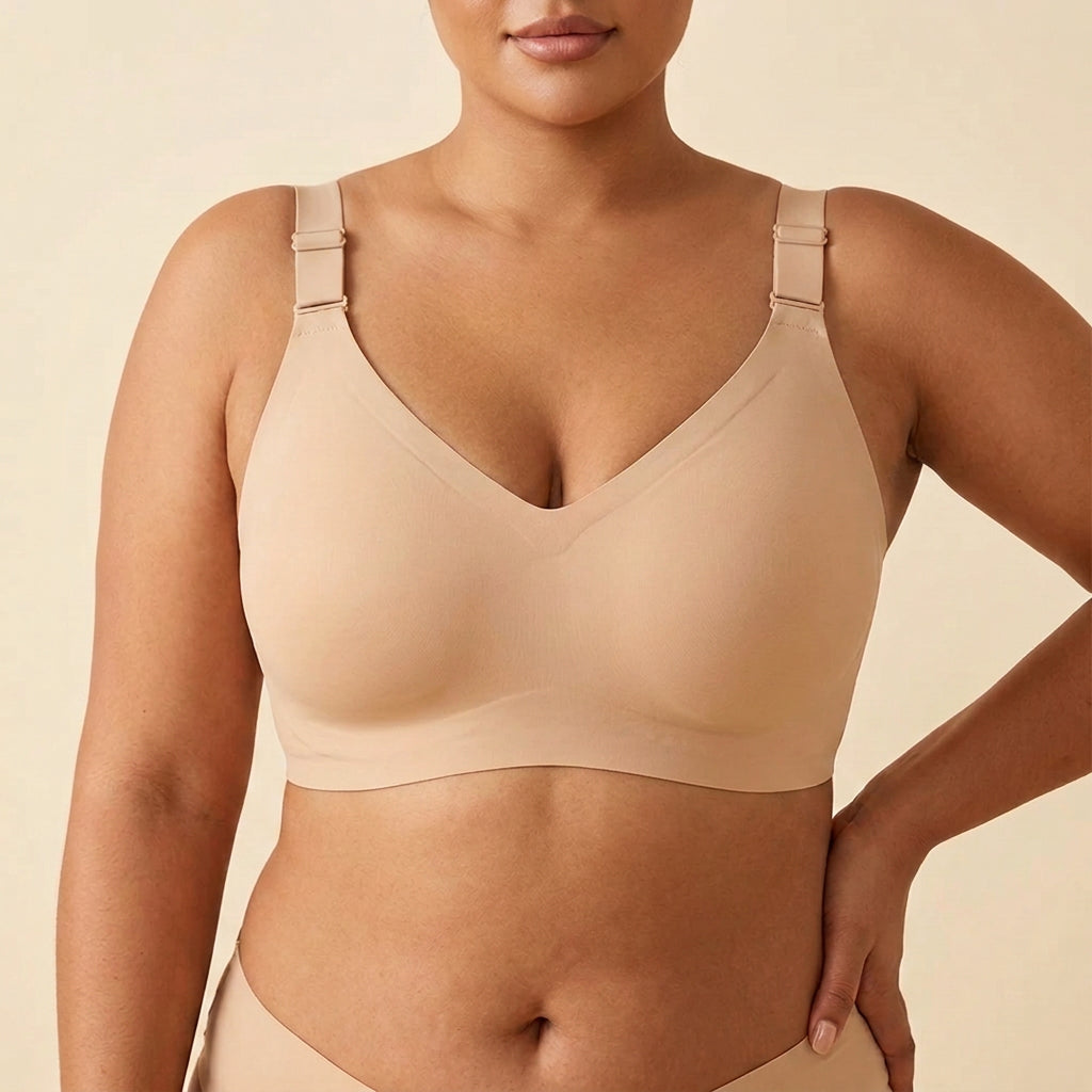 Sujetador minimizador sin costuras para tallas grandes, acabado liso invisible bajo la ropa